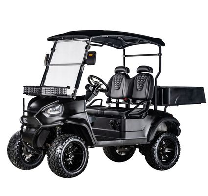 Хорошая цена. 400-500 кг. Вес на борту 4-местный 48V5KW AC Motor Electric Golf Cart с грузовым ящиком и передним барабаном Задняя барабанная тормозная система онлайн